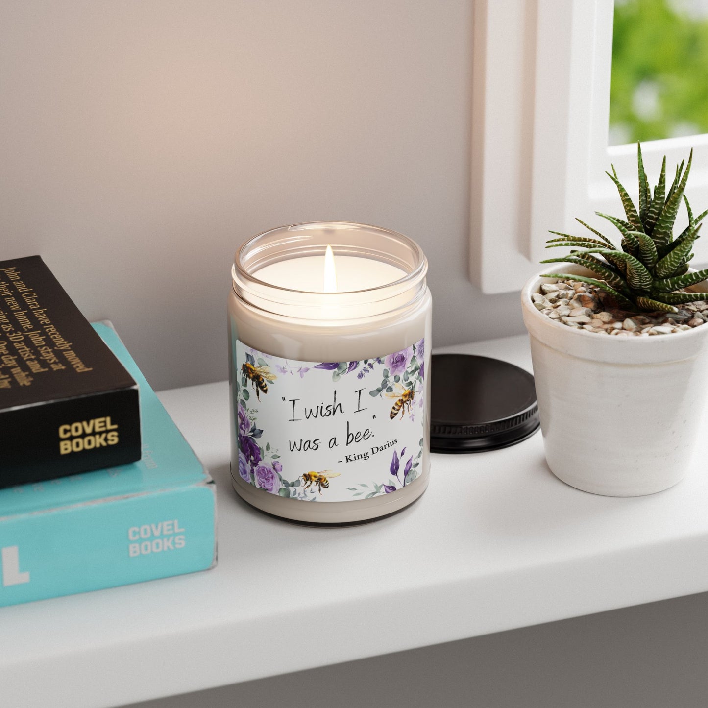 I Wish I Was a Bee Soy Candle — Floral Scented 9oz Jar