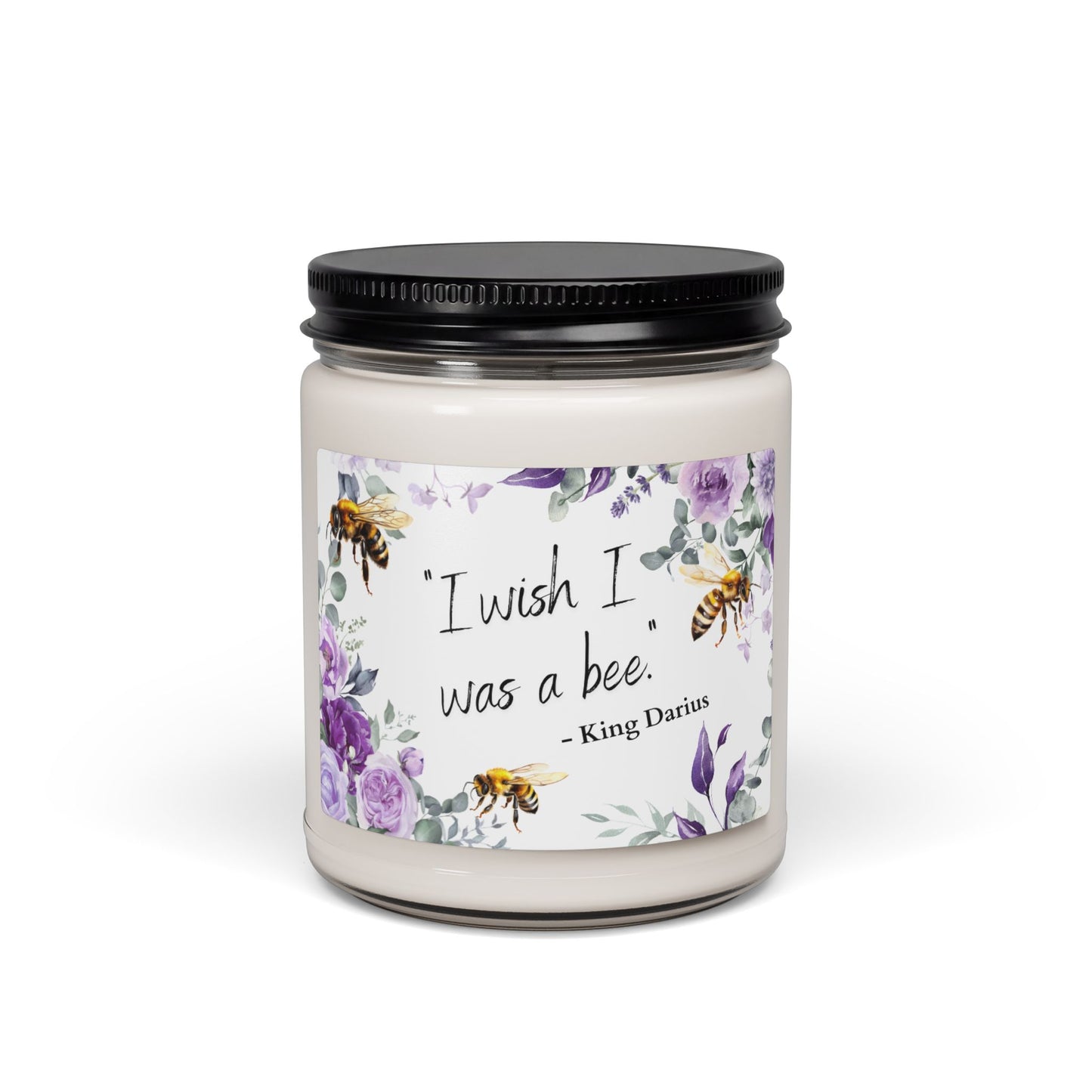 I Wish I Was a Bee Soy Candle — Floral Scented 9oz Jar