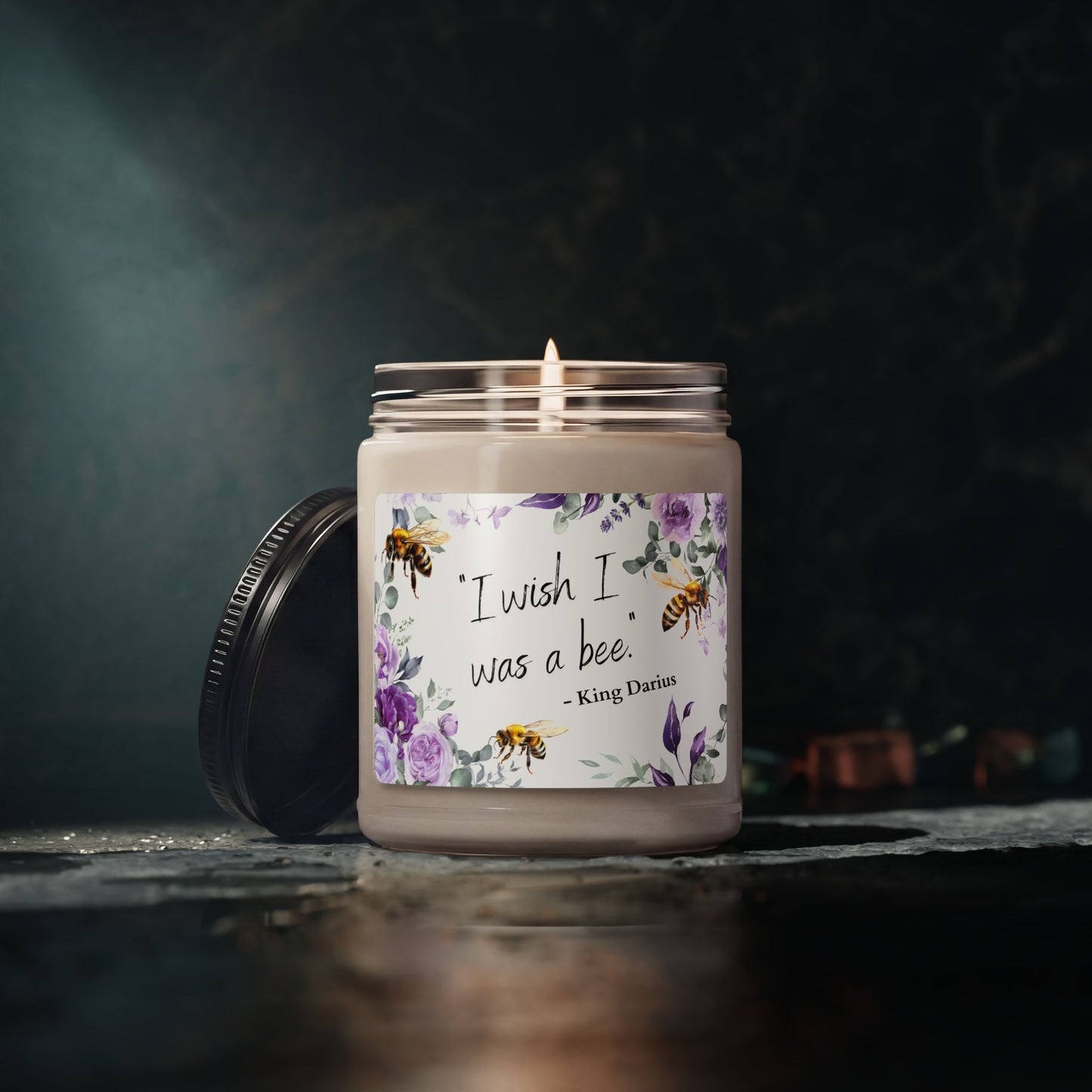 I Wish I Was a Bee Soy Candle — Floral Scented 9oz Jar