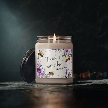 I Wish I Was a Bee Soy Candle — Floral Scented 9oz Jar