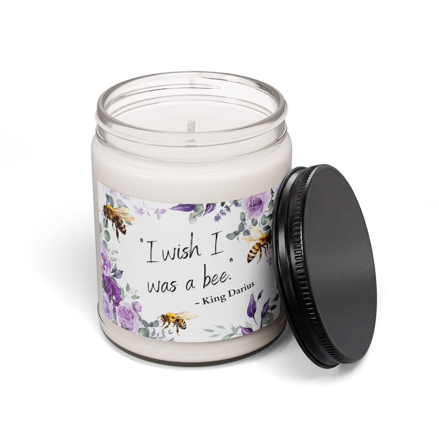 I Wish I Was a Bee Soy Candle — Floral Scented 9oz Jar