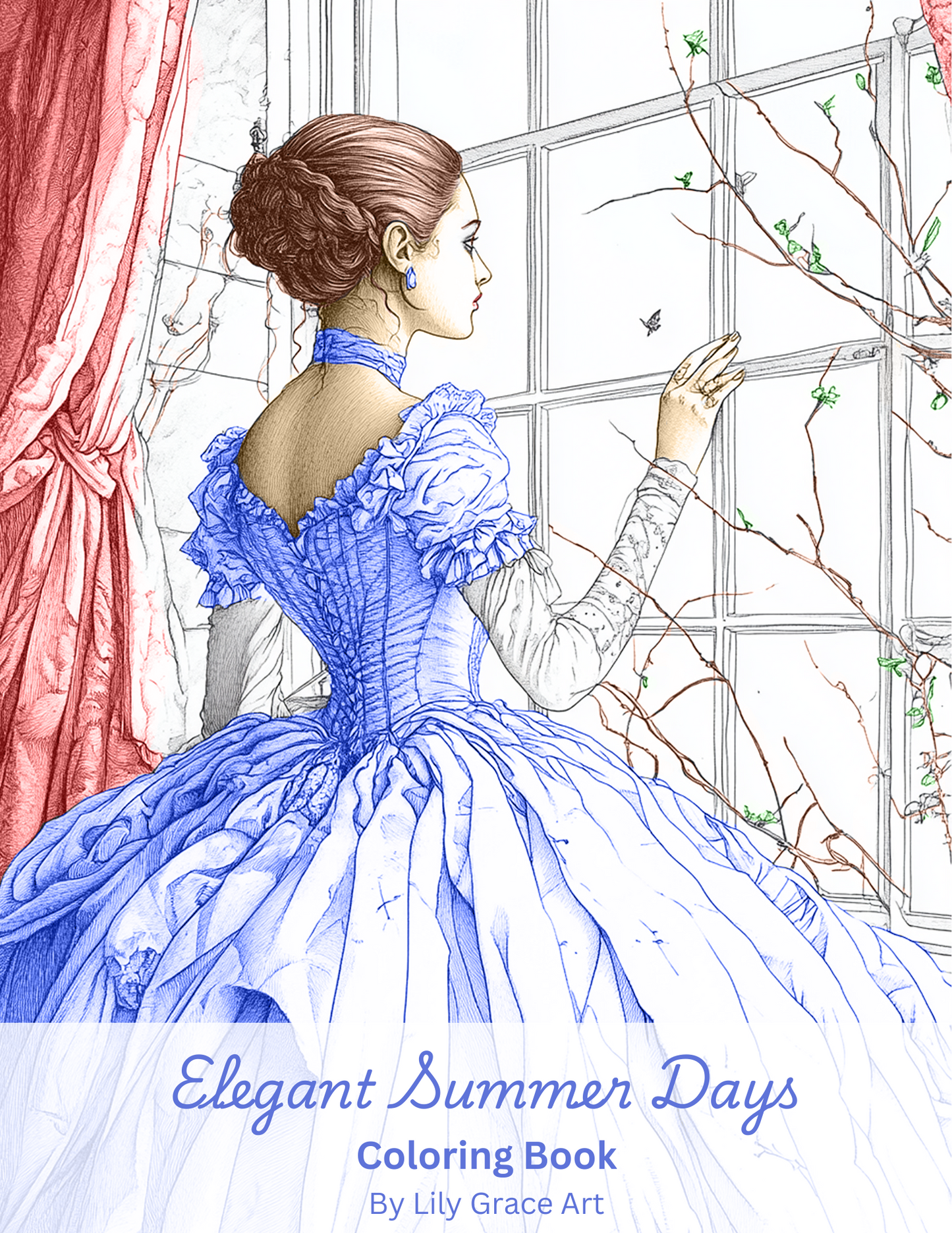 Elegant Summer Day Coloring Book