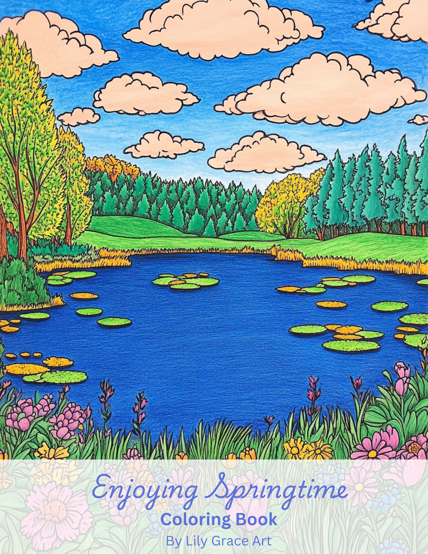 Enjoying Springtime Coloring Book